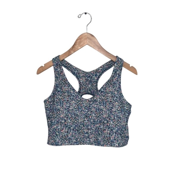 Sage Collective  Sports Bra‎ Size Large Multicolour Floral Longline Racerback - Picture 1 of 8